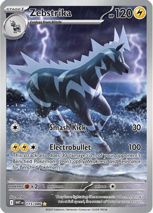 Image of Zebstrika 115/086  - Holofoil SV White Flare - Illustration Rare